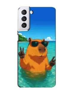 Чехол для Samsung Galaxy S21 с картинкой «Морская капибара»
