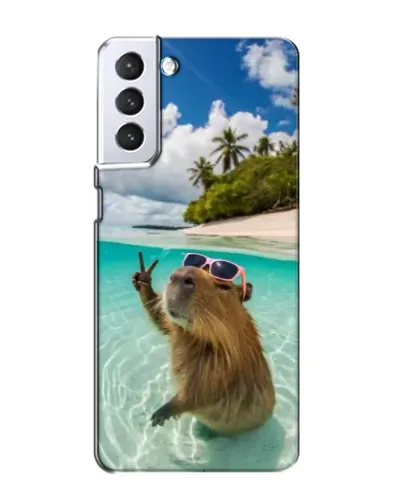 Чехол для Samsung Galaxy S21 с картинкой «Капибара на море» Чехол для Samsung Galaxy S21 с картинкой «Капибара на море»