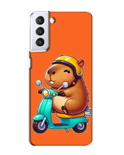 Чехол для Samsung Galaxy S21 с картинкой «Капибара на скутере» Чехол для Samsung Galaxy S21 с картинкой «Капибара на скутере»