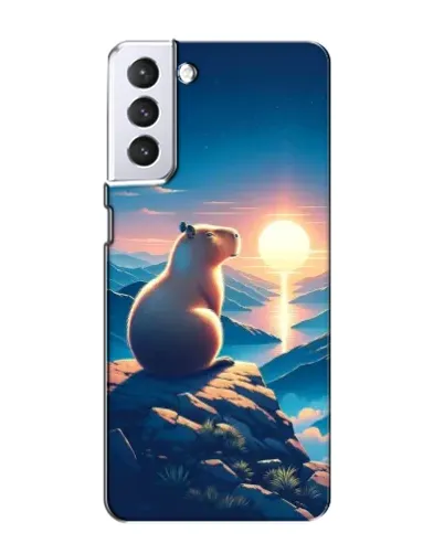Чехол для Samsung Galaxy S21 с картинкой «Закат солнца с капибарой» Чехол для Samsung Galaxy S21 с картинкой «Закат солнца с капибарой»