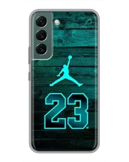 Чехол для Samsung Galaxy S22 Plus с картинкой «Jordan Cyan 23»