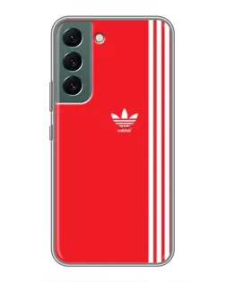 Чехол для Samsung Galaxy S22 Plus с картинкой «Красный минимализм Adidas»