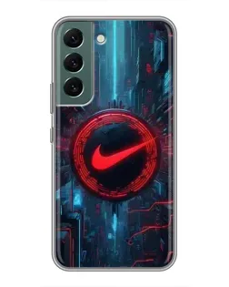 Чехол для Samsung Galaxy S22 Plus с картинкой «Техногенный стиль Nike»