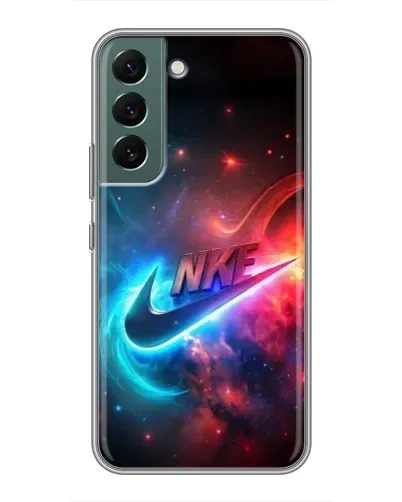 Чехол для Samsung Galaxy S22 Plus с картинкой «Огненный логотип Nike»