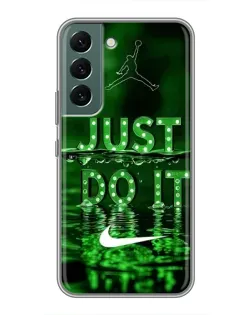 Чехол для Samsung Galaxy S22 Plus с картинкой «Зеленый неоновый Nike»
