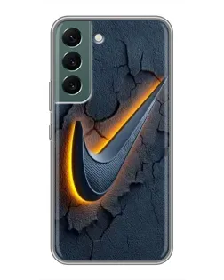 Чехол для Samsung Galaxy S22 Plus с картинкой «Объемный логотип Найк»