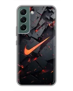 Чехол для Samsung Galaxy S22 Plus с картинкой «Nike — эффект разломов»