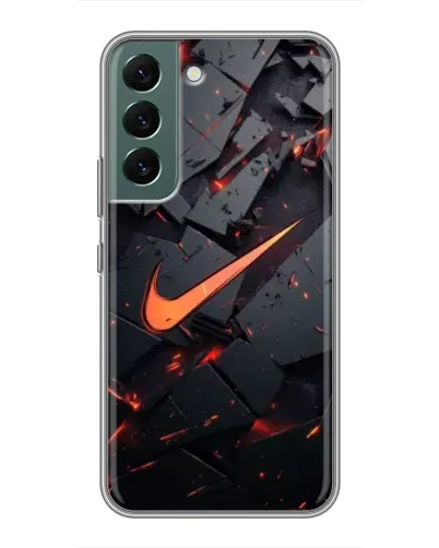Чехол для Samsung Galaxy S22 Plus с картинкой «Nike — эффект разломов»