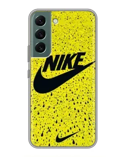 Чехол для Samsung Galaxy S22 Plus с картинкой «Желтый текстурный Nike»
