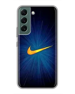 Чехол для Samsung Galaxy S22 Plus с картинкой «Синий пульс Nike»