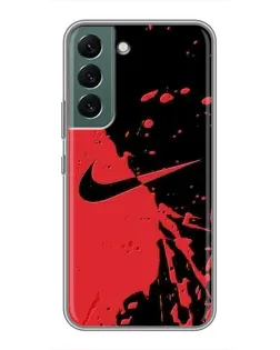 Чехол для Samsung Galaxy S22 Plus с картинкой «Красные брызги Nike»