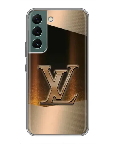 Чехол для Samsung Galaxy S22 Plus с картинкой «LV — золотое сияние»