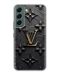 Чехол для Samsung Galaxy S22 Plus с картинкой «Кожаная текстура LV»
