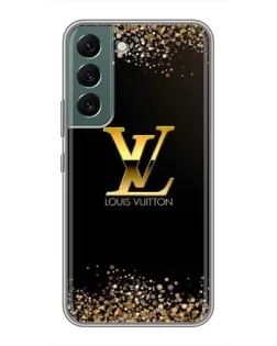 Чехол для Samsung Galaxy S22 Plus с картинкой «LV — золотые искры»
