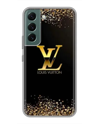 Чехол для Samsung Galaxy S22 Plus с картинкой «LV — золотые искры»