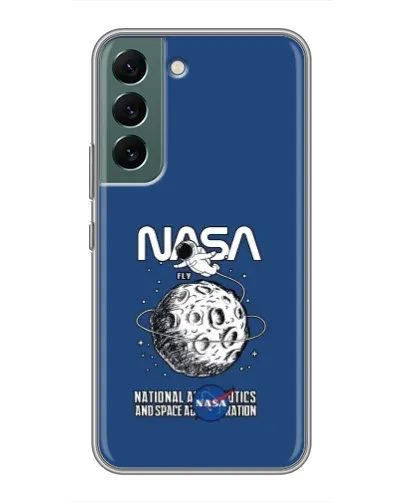 Чехол для Samsung Galaxy S22 Plus с картинкой «NASA — лунная миссия»