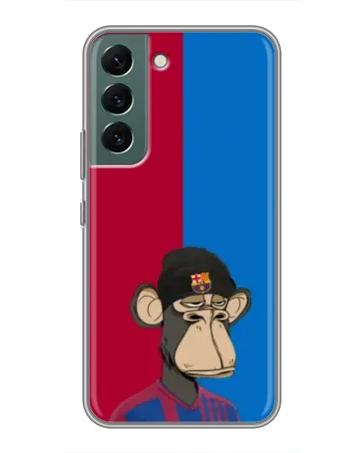 Чехол для Samsung Galaxy S22 Plus с картинкой «Bored Ape — фанат Барсы»