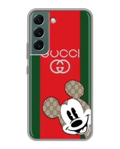 Чехол для Samsung Galaxy S22 Plus с картинкой «Gucci — полосы и Микки» Чехол для Samsung Galaxy S22 Plus с картинкой «Gucci — полосы и Микки»