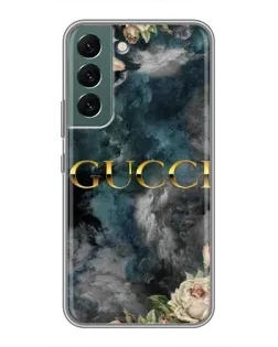 Чехол для Samsung Galaxy S22 Plus с картинкой «Абстрактные цветы Gucci»