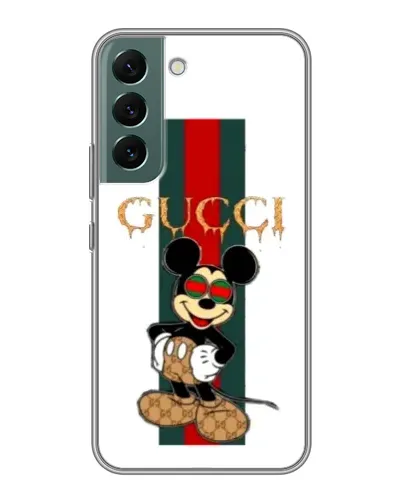 Чехол для Samsung Galaxy S22 Plus с картинкой «Микки Маус Gucci — полосы» Чехол для Samsung Galaxy S22 Plus с картинкой «Микки Маус Gucci — полосы»