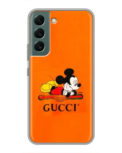 Чехол для Samsung Galaxy S22 Plus с картинкой «Микки Маус Gucci — оранж» Чехол для Samsung Galaxy S22 Plus с картинкой «Микки Маус Gucci — оранж»