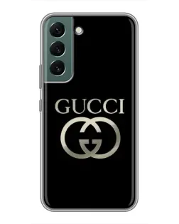 Чехол для Samsung Galaxy S22 Plus с картинкой «Gucci — золото на черном»