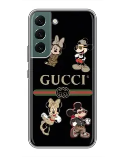 Чехол для Samsung Galaxy S22 Plus с картинкой «Gucci — герои Disney и монограмма»