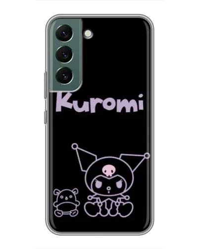 Чохол для Samsung Galaxy S22 Plus з картинкою «Kuromi — чорний мінімалізм»