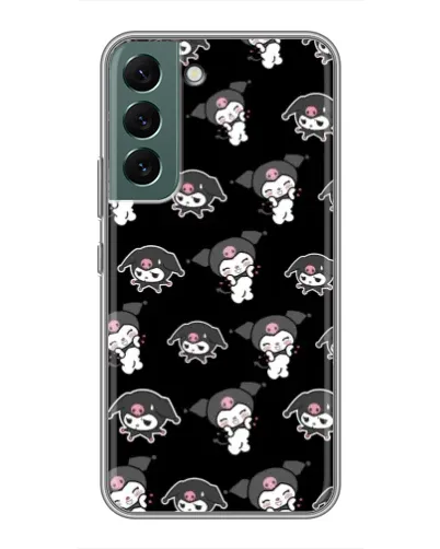 Чохол для Samsung Galaxy S22 Plus з картинкою «Чорний паттерн Kuromi»