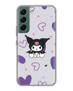 Чохол для Samsung Galaxy S22 Plus з картинкою «Kuromi та лавандові серця»