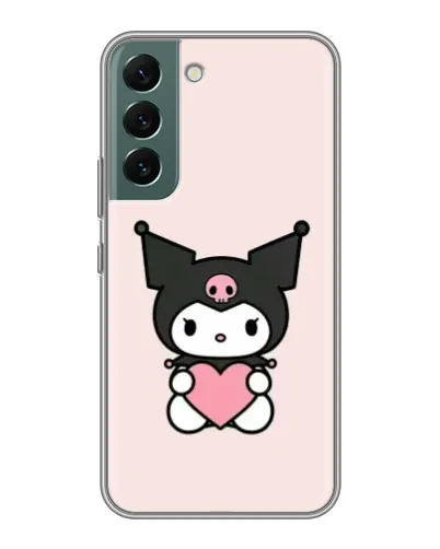 Чохол для Samsung Galaxy S22 Plus з картинкою «Kuromi та серце»