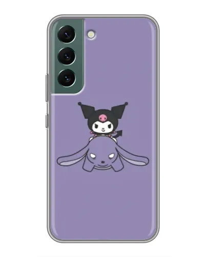 Чохол для Samsung Galaxy S22 Plus з картинкою «Kuromi на ліловому фоні»