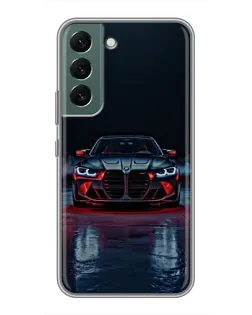 Чехол для Samsung Galaxy S22 Plus с картинкой «BMW на мокрой дороге»