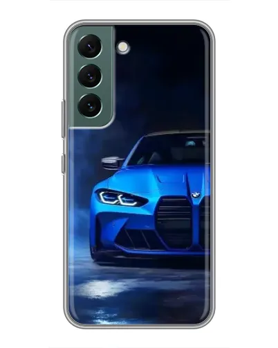 Чехол для Samsung Galaxy S22 Plus с картинкой «Голубая BMW M4» Чехол для Samsung Galaxy S22 Plus с картинкой «Голубая BMW M4»