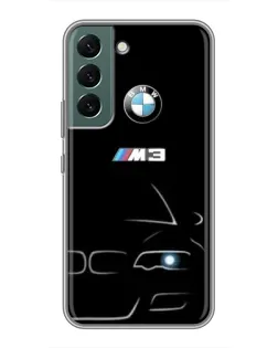 Чехол для Samsung Galaxy S22 Plus с картинкой «Минималистичный принт BMW M3»