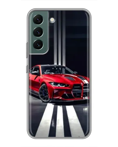 Чехол для Samsung Galaxy S22 Plus с картинкой «Красная BMW на дороге» Чехол для Samsung Galaxy S22 Plus с картинкой «Красная BMW на дороге»