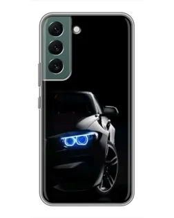 Чехол для Samsung Galaxy S22 Plus с картинкой «BMW — ночной взгляд»