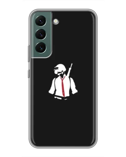 Чехол для Samsung Galaxy S22 Plus с картинкой «PUBG — силуэт воина»