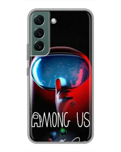 Чехол для Samsung Galaxy S22 Plus с картинкой «Красный импостер — макро» Чехол для Samsung Galaxy S22 Plus с картинкой «Красный импостер — макро»