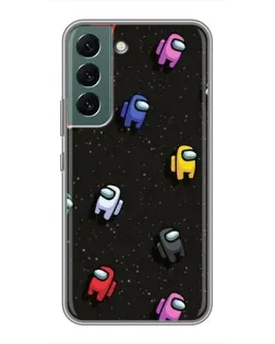 Чехол для Samsung Galaxy S22 Plus с картинкой «Космический паттерн Among Us»