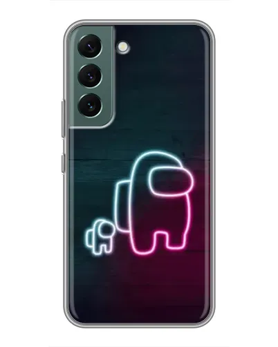 Чехол для Samsung Galaxy S22 Plus с картинкой «Among Us неон-арт» Чехол для Samsung Galaxy S22 Plus с картинкой «Among Us неон-арт»