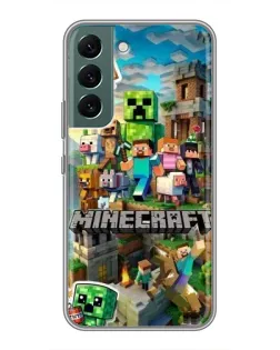 Чехол для Samsung Galaxy S22 Plus с картинкой «Замок Minecraft»
