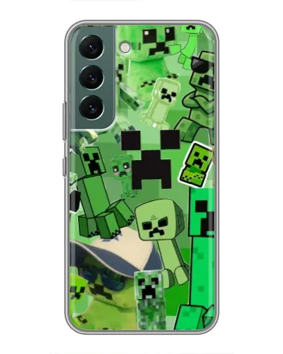 Чехол для Samsung Galaxy S22 Plus с картинкой «Криперы Minecraft» Чехол для Samsung Galaxy S22 Plus с картинкой «Криперы Minecraft»