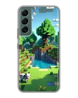 Чехол для Samsung Galaxy S22 Plus с картинкой «Minecraft летний день»