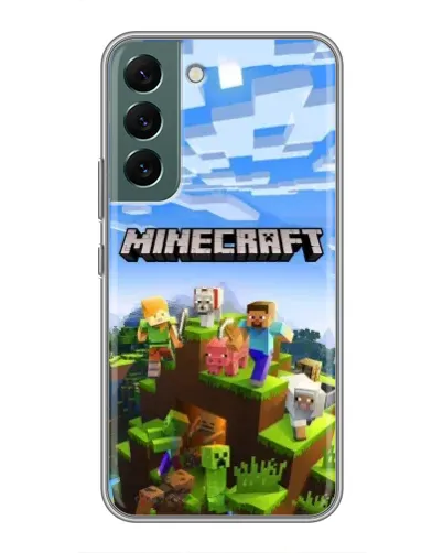 Чехол для Samsung Galaxy S22 Plus с картинкой «Minecraft классический мир» Чехол для Samsung Galaxy S22 Plus с картинкой «Minecraft классический мир»