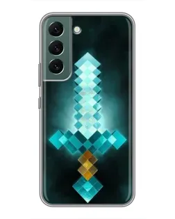 Чехол для Samsung Galaxy S22 Plus с картинкой «Алмазный меч неон»