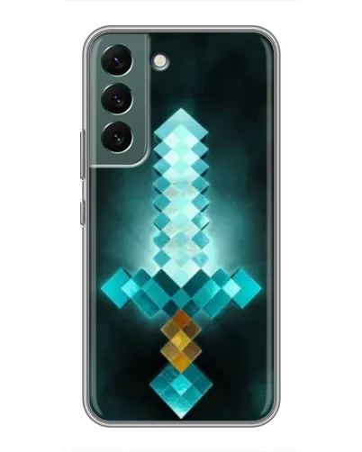 Чехол для Samsung Galaxy S22 Plus с картинкой «Алмазный меч неон» Чехол для Samsung Galaxy S22 Plus с картинкой «Алмазный меч неон»