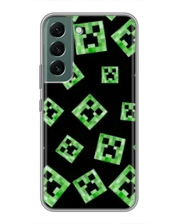 Чехол для Samsung Galaxy S22 Plus с картинкой «Паттерн с криперами»