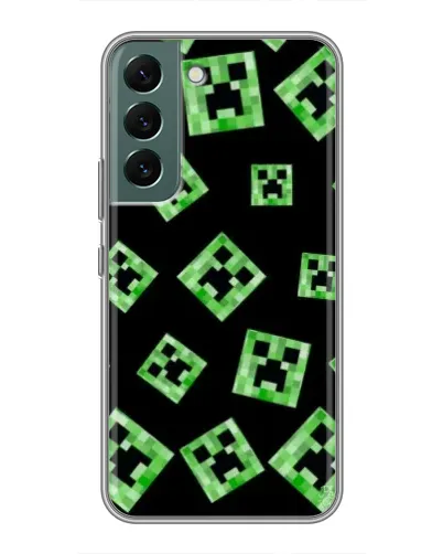 Чехол для Samsung Galaxy S22 Plus с картинкой «Паттерн с криперами» Чехол для Samsung Galaxy S22 Plus с картинкой «Паттерн с криперами»