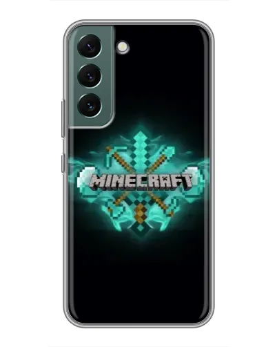 Чехол для Samsung Galaxy S22 Plus с картинкой «Minecraft Diamond лого» Чехол для Samsung Galaxy S22 Plus с картинкой «Minecraft Diamond лого»